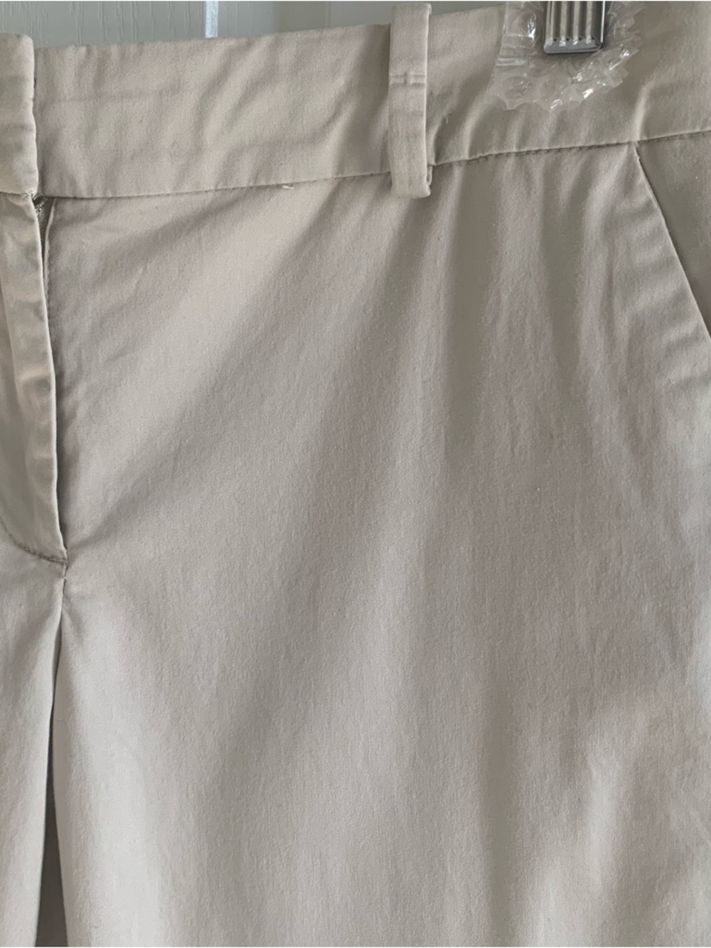 Jacob Fitted Tapered Pants Cotton Cropped Ankle Barrel Spring Summer Beige 12 - Picture 4 of 14